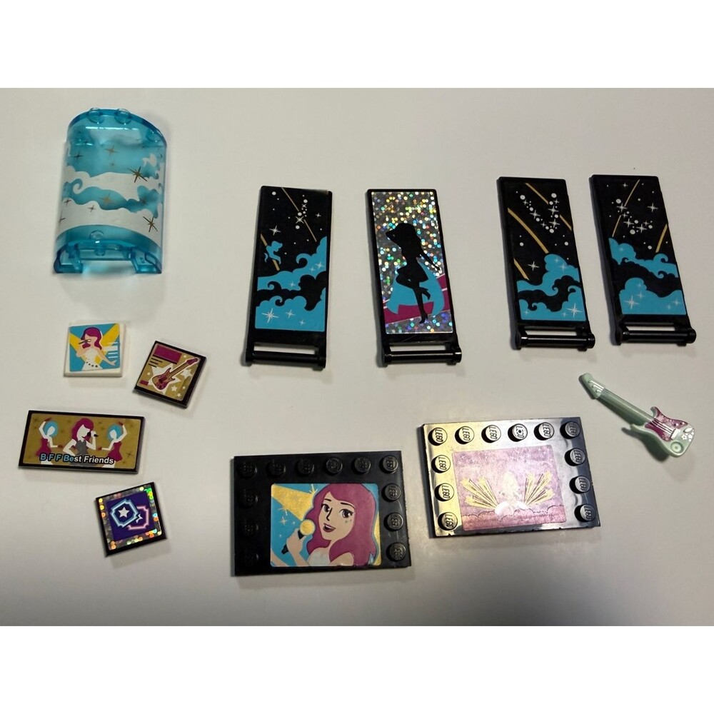 LEGO FRIENDS: Pop Star Show Stage (41105)--pieces and parts with stickers LOT